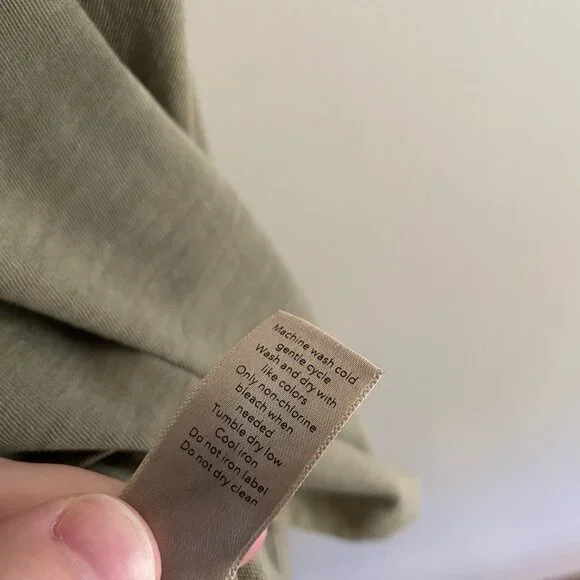 Athleta Sz 3X Olive Green Cotton Lightweight Scoop Neck Organic Daily Tank Top - Picture 10 of 11